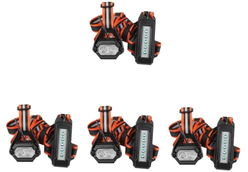 Toddmomy 4 Sätze laufende Lichter Brustlampe Wasserdichtes Brustlicht Outdoor-Lauflampe tragbares Lauflicht gebührenpflichtig Brust Licht Nachtfahrlicht Reflektierendes Band Zubehör Abs