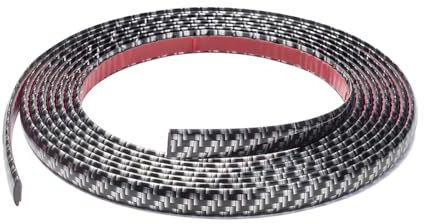 Adunsiaoto Bandes Adhésives Décoratives Pour Auto, Adhésive En PVC Anti-Collision Pour Fenêtre De Voiture, Universel Confinement Fibre De Carbone Bande Baguette Adhésive Auto Voiture Moto(15mm)