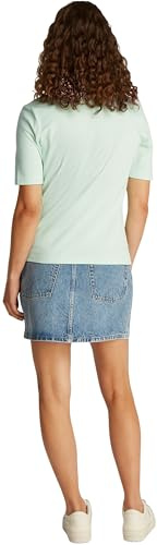 Tommy Hilfiger Damen Poloshirt Kurzarm Regular Fit, Grün (Opal Green), M