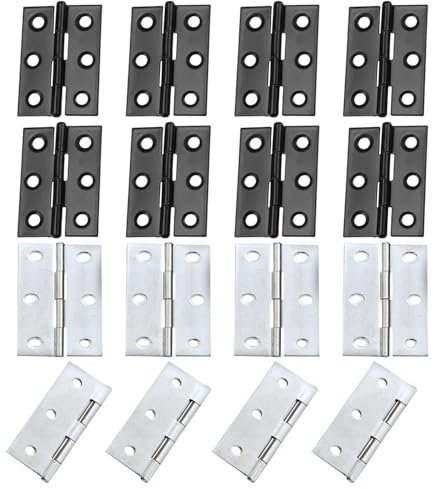 16 Pieces of Outdoor Hinges, Window Hinges, Folding Door Hinges, Caravan Door Hinges, Cabinet Folding Hinges, Stainless Steel Flat Hinges