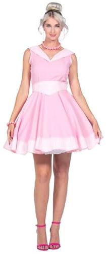 CREATIV DISCOUNT NEU Damen-Kostüm Ikonische Puppe, Kleid in baby-rosa, Gr. 36