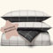Amqua Mako Satin Bettwäsche 155x220 cm kariert (Beige Anthrazit)| Wendebettwäsche 155x220 Baumwolle inkl Kissenbezug 80x80 | ägyptische Baumwolle Bettwäsche 155x220 Satin | Bettwäsche 155x220 kariert