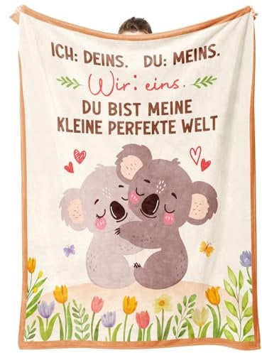 Niyewsor Valentinstag Jahrestag Geschenk für Ihn Sie, Kuscheldecke - Partner Geschenke, Ich Liebe Dich Geschenke für Frauen Männer, Hochzeitstag Valentinstag Paar Geschenk (157 x 132 cm)