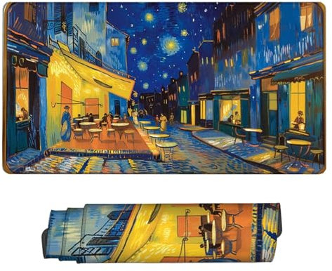 Tapis de Souris XXL Ville 1200x600x3mm, Texturée Résistant à Usure Lavable Tapis Souris Rue Grand Tapis de Souris Gamer avec Surface en Caoutchouc Antidérapant Résistant Tapis de Bureau, Bureau H2-529