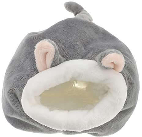 MERRYHAPY Hamster Warmes Bett Kuschelnest Für Igel Schlafsack Für Haustiere Winterfreundliches Tierbett Leichtgrau Waschbar Und Vielseitig