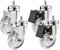 dvegGEE Lenkrollen, EIN Satz mit 4 Lenkrollen for Möbel, 75 mm, mit Gewindestiften M8/M10 und Kugellagern, transparente Gummi-Lenkrollen, Transportrollen(M8 2*Braked+2*Swivel)