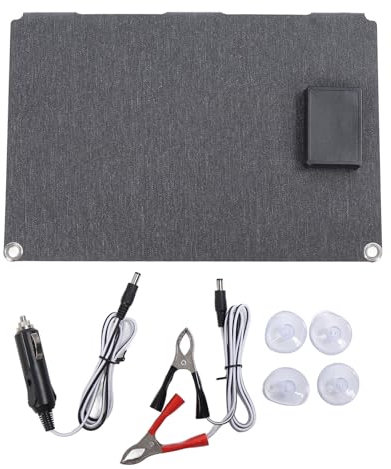 Tragbares Solarpanel, 20 W, 12 V Stromerzeugungs-Ladegerät für Handy-Camping, Faltbar, Leicht, Faltbar, Solar-Ladegerät für Camping, Tragbares Solar-Ladegerät, Wandern,