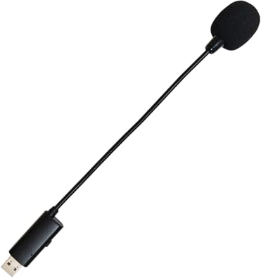 PDEEY Micro USB pour MacBook Ordinateur Portable PC à Webinaire Zoom Dictée Réunions – Mini petit micro USB col de cygne, carte son intégrée et interrupteur marche/arrêt