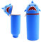 SHRADS 2-In-1 Weiche Silikontasche - Kawaii, Kawaii Federmäppchen, Kawaii Federmäppchen, Federmäppchen, Niedlicher Cartoon (Blauer Hai)