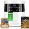 Aigostar White Cube Con Papel Freidora Aire 100 Unidades, Freidora de aire 7L Air Fryer 1900W, Freidora sin Aceite 7 Automáticos Modos, Panel Táctil, Cesta Antiadherente Extraíble, 20 Recetas