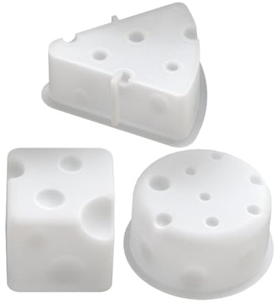 DIYEAH Cheese Shape Candle Mold Silicone Set 2.83In for Wax Beeswax Candle Making Aromatherapy Moulds with Realistic Texture for Home Party Decor