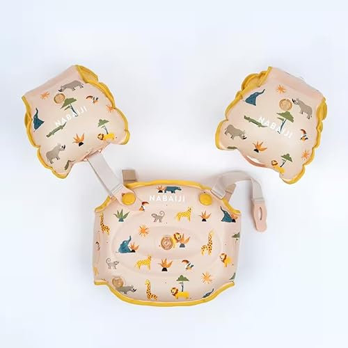 NABAIJI Brassards De Piscine Evolutif Enfant - Tiswim Print Savane Beige