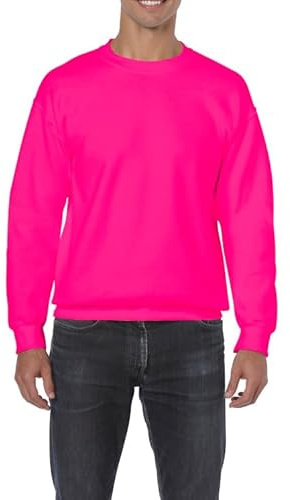 GIDUTEX Pullover von Gildan Herren Heavy Blend Crewneck Sweatshirt Safety Pink, L