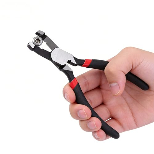 Cocoarm Screw Extractor Pliers, Multifunctional Carbon Steel Wire Stripper Side Cutting Pliers with Non Slip Grip, for Removing Stripped Screws and Wire Crimping 3 9mm