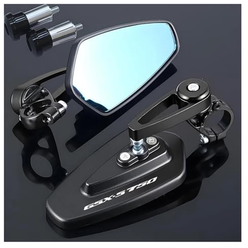 Rückspiegel Lenkerspiegel Motorrad Für GSXS 750 GSX-S 750 GSX S750 GSXS 1000 GT Universal Motorrad Spiegel Rearview 2 Stücke Griff Bar End Montage