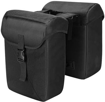 POENVFPO Rear Rack Bike Bag, Polyester Large Capacity Panniers, 32L Storage for Cycling Gear, Universal Fit for Mountain and Road Bikes (32L)