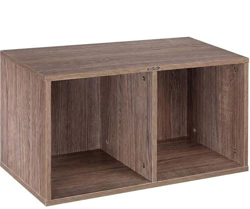 Zomo VS-Box 200 Vinyl Aufbewahrungsbox - 705 x 335 x 370 mm - Walnuss - MDF Holz - Regal für Schallplatten 200 bis 240 LPs