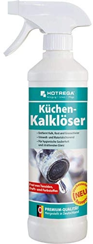 HOTREGA Küchen Kalklöser 500 ml Sprühflasche - entfernt Kalk, Rost, Grauschleier