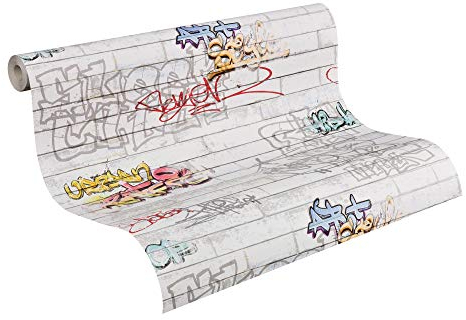 A.S. Creation 935611 Boys und Girls 4 Mustertapete Graffities, bunt
