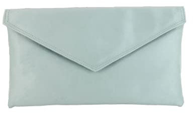 LONI Neat Umschlag Faux Wildleder Clutch Bag/Schultertasche in (sehr hellgrünen)