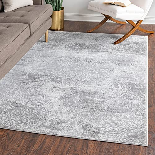 Unique Loom Sofia-Kollektion Traditioneller Vintage-Teppich, Hellgrau, 274 x 366 cm