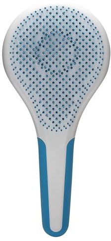 Michel Mercier Wet and Dry Hair Detangler - Haarbürste mit weichen Borsten - Anti-Rutsch-Griff für gesundes Haar - dickes und lockiges Haar - Blau-Weiß - 1 Stück