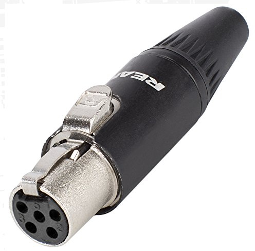 REAN Mini-XLR Stecker 5-pol weiblich By Neutrik Tiny XLR Female - RT5FC-B