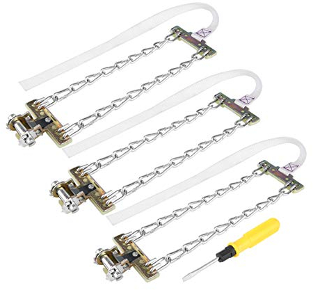 KIMISS 3 Stück Reifen Anti Rutsch Kette,Reifen-Anti-Rutsch-Gürtel Oxford-Stoff, Stahl Schnee Schlamm Auto Sicherheit Reifenketten für PKW-LKW-SUV(S)