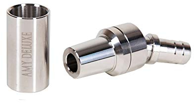 Amy Deluxe Universal Schliffadapter mit Kugelgelenk - Edelstahl | Silikonschlauch Adapter