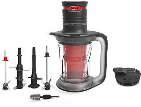 Ninja Ultra Prep 3-in-1 Food & Drink Blender [PS100UK], 700W, Black & Red