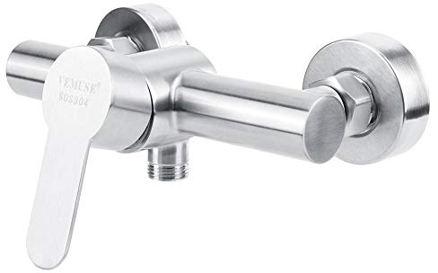 Mischbatterie Dusche, 304 Edelstahl Duscharmatur Badezimmerdusche Heißes Kaltes Wasser Wasserhahn G1/2in Duscharmaturen (Edelstahl 304)