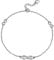 F.ZENI Damen Fußkettchen 925 Sterling Silber Infinity Bein Armband mit funkelnden Zirkonia für Immer Liebe Übergroßes Armband Schmuck für Frauen Mädchen