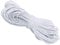 WedDecor 1.5mm Round Elastic Cord for Sewing, String Earloop Thread for Beading, Knitting, Dressmaking, Thin Elastic Rope for Bracelet Making, DIY Crafts for Jewelry Making, White, 25 Metres