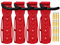 4 x WELLGRO Wand Fahrradhalter - Stahl Fahrrad Wandhalterung - Fahrrad Haken - Fahrradständer - Ständer - Farbe wählbar, Farbe:Rot