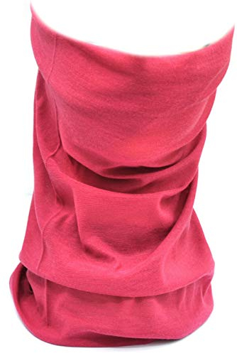 Euly Multifunktionstuch Schlauchschal Halstuch Mundschutz Maske Motrorrad Uni Biker Bandana Herren Damen (Altrosa)