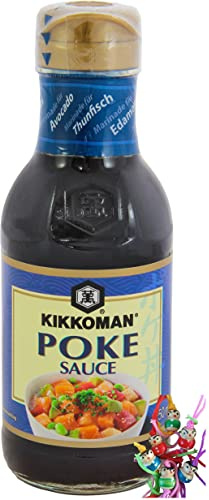 Sauce pour poke bowl 250 ml, idéale pour les poke bowls et les salades, avec un petit porte-bonheur.