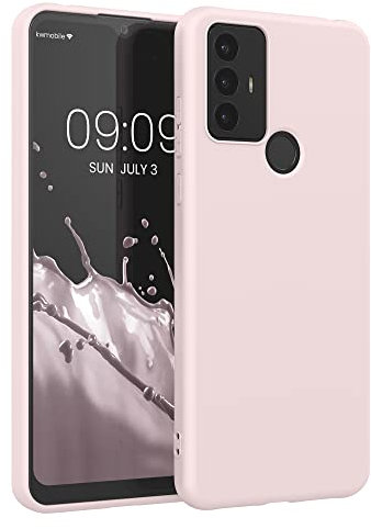 kwmobile Case Compatible with TCL 30 E / 30 SE Case - Soft Slim Protective TPU Silicone Cover - Coconut Swirl