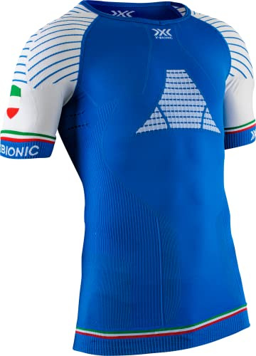 X-Bionic Invent 4.0 Frankreich T-Shirt Kompressionstrikot Laufen Laufen mit kurzen Ärmeln Italien Mann Grösse XL