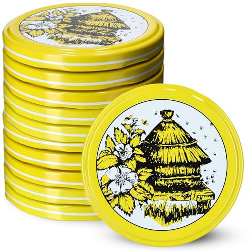 KADAX 10er Set Schraubdeckel Ø 66 mm in Winnie Puuh – Ersatzdeckel für Einmachgläser & Vorratsgläser, luftdicht & auslaufsicher