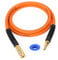 FYPower Air Compressor Whip Hose 3/8 Inch x 6 Feet Lead in Hybrid Hose with Fittings, Flexible and Kink Resistant, 1/4 Industrial Quick Coupler and Plug Kit