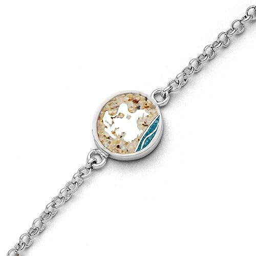 DUR Schmuck: Armband AhoiRügen mit Strandsand und blauem Steinsand A1711
