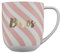 DRAEGER PARIS 1886 - Taza de Cerámica Elegante con Mensaje en Oro Besos - Diseño Chic Azul o Rosa - 320 ml, 9,3 cm Alto x 8 cm Diámetro - Caja de Regalo Decorativa