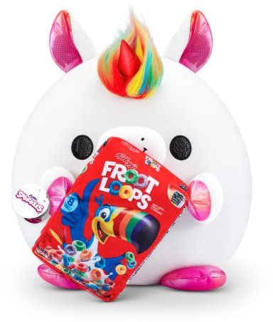 Snackles Serie 1 - Einhorn, Surprise Medium Plush, Ultra Soft Plüsch, kuschelig Squishy Comfort, 28 cm, Plüsch mit Lizenz Snack Brand Accessoire (Einhorn)