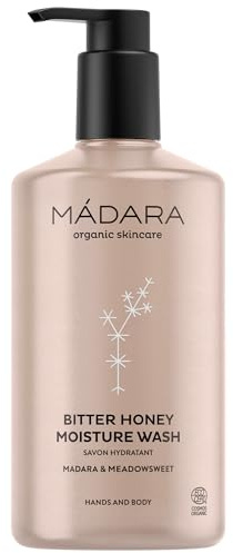 MÁDARA Bitter Honey Moisture Wash 500 ml - Pflegende Hand- & Körperreinigung mit Mädesüß & Labkraut – Spendet Feuchtigkeit, macht die Haut weich & geschmeidig, seifenfrei, dermatologisch getestet