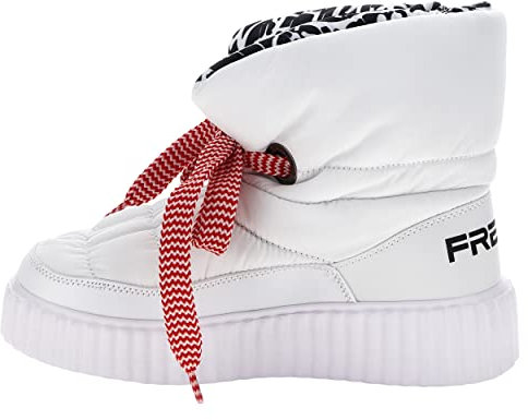FREDDY - Puff Boot Monocolore Interno Fantasia E Imbottitura in Pile, Donna, Bianco, 39