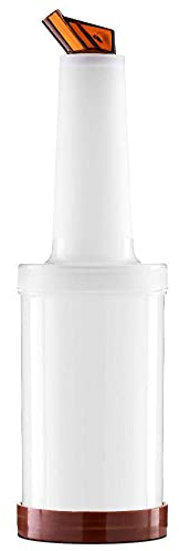 Forgast Speed Bottle Barman 1L, Contenitore professionale per Succhi, Pre-mix, Bevande, Bottiglia Versatore, Dispenser Distributore Professionale, Marrone