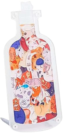 Sharplace Tierpuzzle 42 Teile, Puzzle-Spielzeug, Cartoon-Sammlungen Puzzle Geschenk, dekoratives Desktop-Spielzeug, DIY-Lernspielzeug, Acryl-Puzzle-Flasche für Kinder Jungen Mädchen, Katze