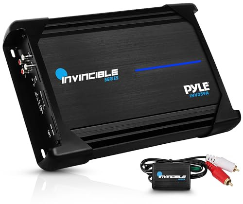 Pyle 12” Pyle Class AB Mosfet Amplifier - Invincible Series Bridgeable Amp, 2 Channel 2000 Watts Max, Mosfet PWM Power Supply, High-Current Dual Discrete Drive Stages, Advanced Protection Circuitry