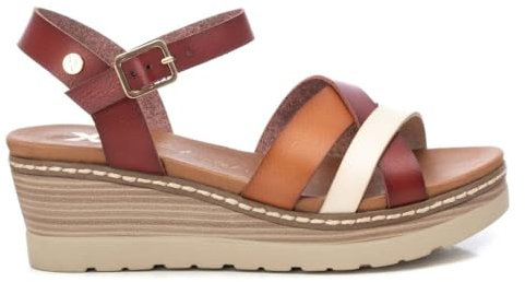 XTI 14284902, Sandali con Zeppa Donna, Cammello 30, 37 EU