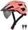 Lixada Fahrradhelm mit Licht Fahrradhelm 54-62cm Spezial Damen Herren Kinder Fahrradhelm mit Visier Klappbar Und Rücklicht für Damen Und Herren-Stadthelm